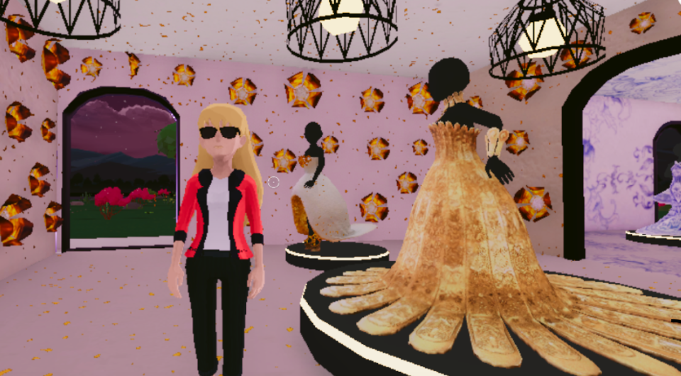 Guo Pei at Metaverse Fashion Week in Decentraland last March.