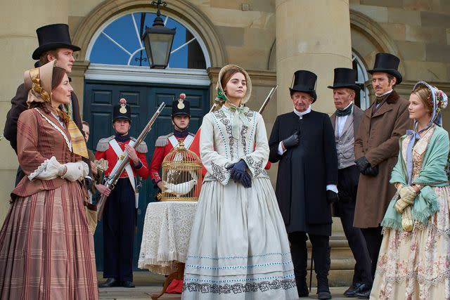 <p>ITV/Shutterstock</p> Jenna Coleman in 'Victoria'.