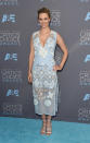 <p>“Boring” is definitely not a word you’d use to describe this baby blue embellished Altuzarra dress Jones chose for the evening.</p>