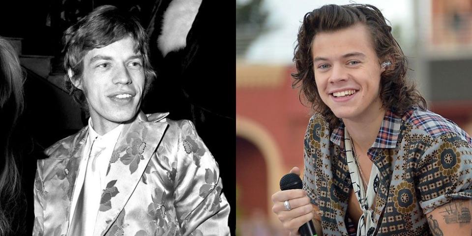 Mick Jagger (1968) and Harry Styles