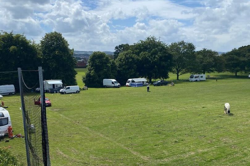 And horses have been seen grazing on the fields, with some residents reporting that the travellers have been setting fires