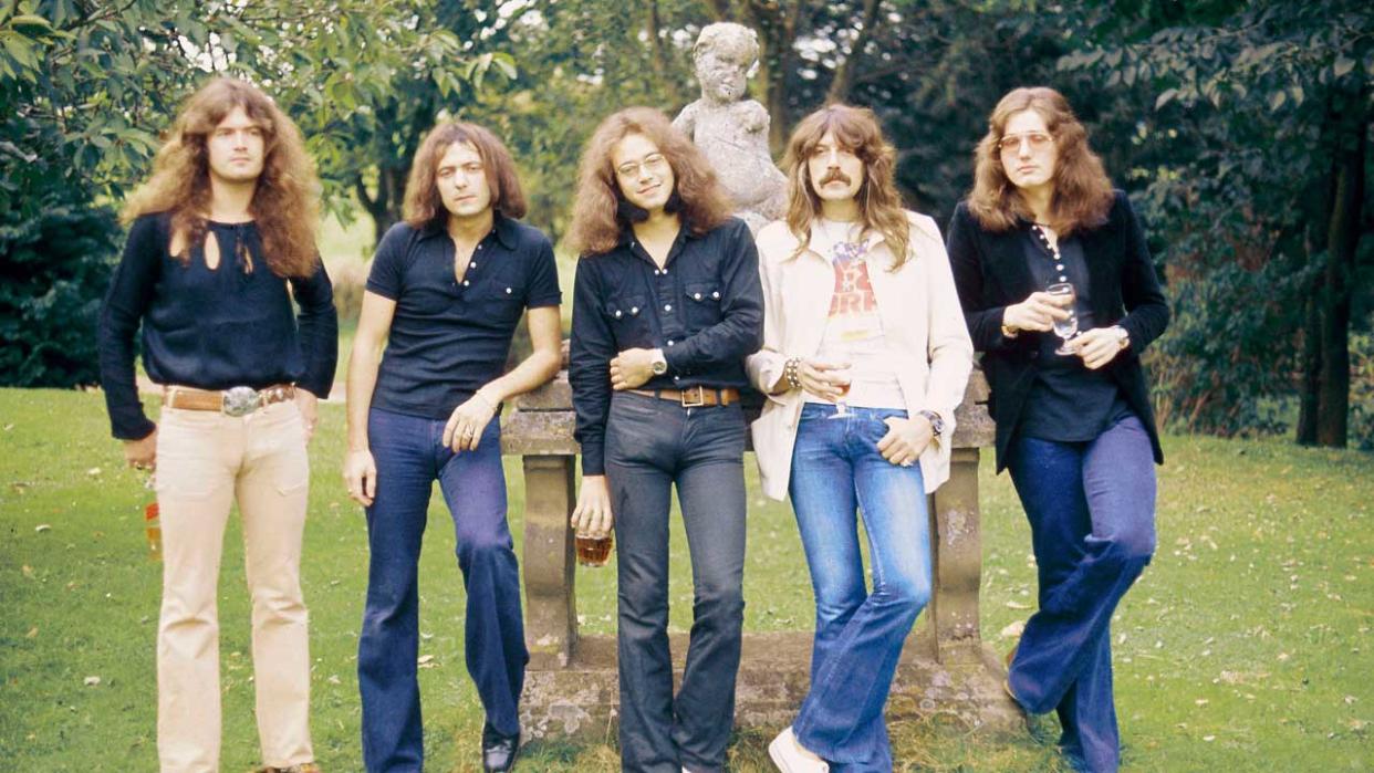  Deep Purple in a garden in 1973. 