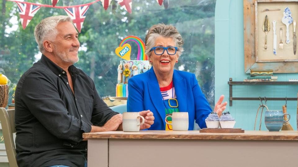 Hollywood with fellow The Great British Bake Off judge Prue Leith (C4/Love Productions/Mark Bourdillon/PA) (PA Media)