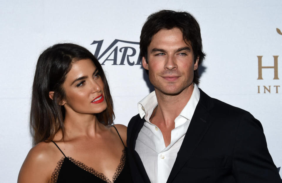 <p>We can’t get over Ian’s <i>vamp</i>y pair of forehead hair—and from the looks of this photo, neither can his wife Nikki Reed. If these two choose to procreate, there’s no doubt their spawn will be very #blessed in the brow department.</p>