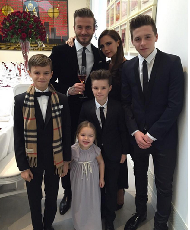 David Beckham's kids laughed at his award.