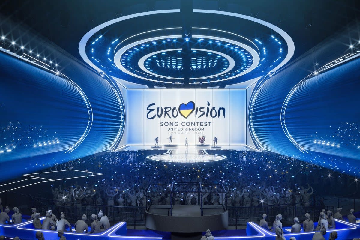 This year’s Eurovision Song Contest will take place at the M&S Bank Arena Liverpool in May (BBC/Eurovision / PA)