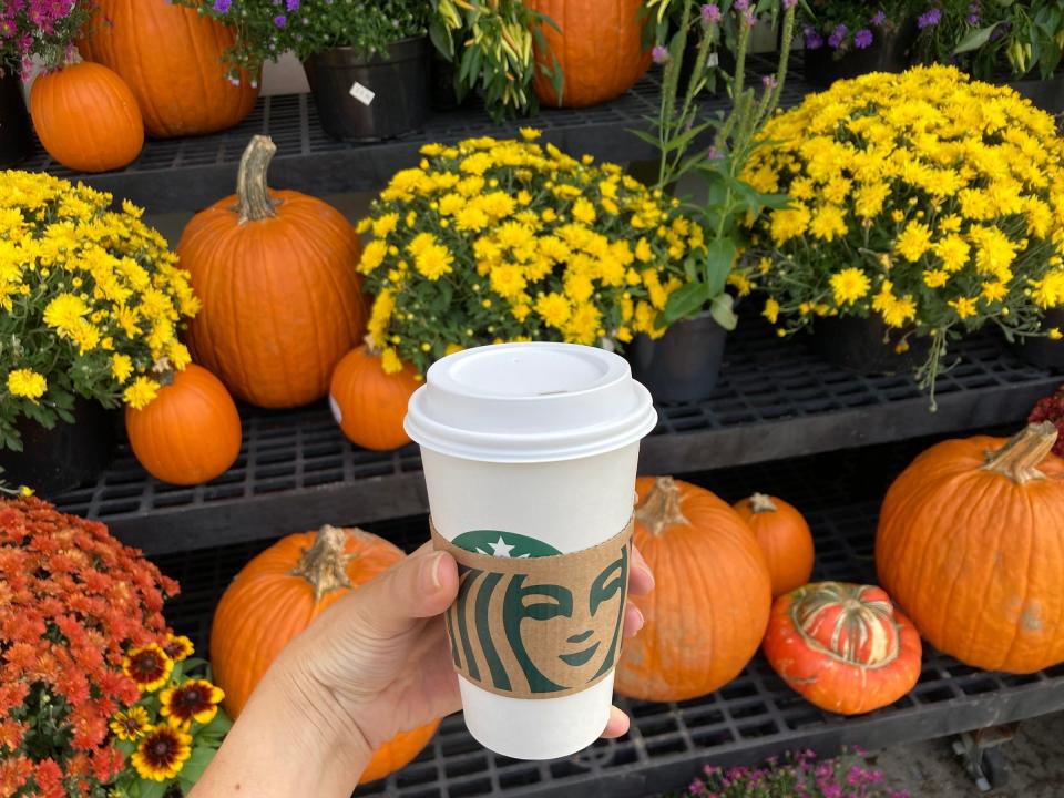 Pumpkin spice latte from Starbucks