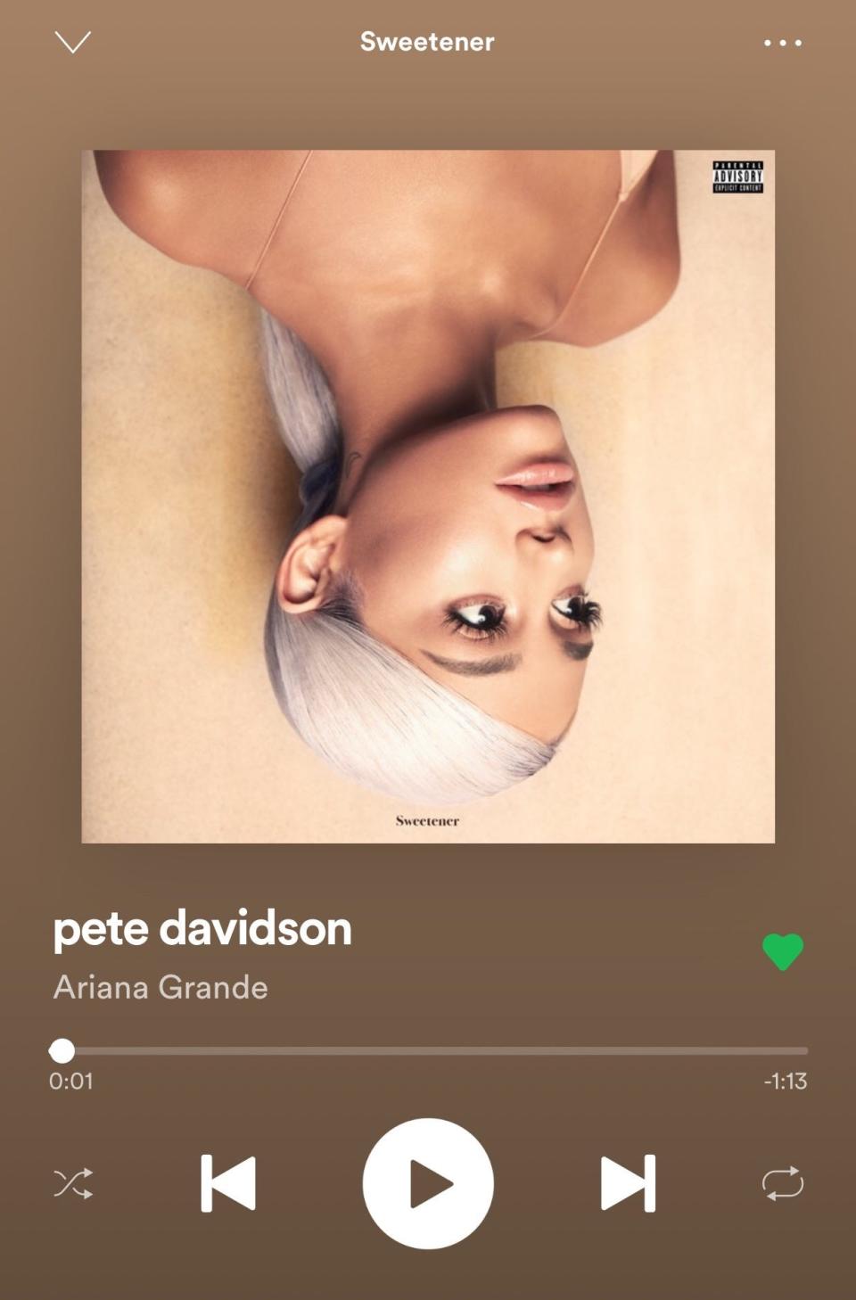 ariana grande pete davidson song sweetener