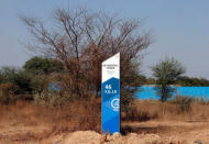 A signboard is pictured at the Gujarat International Finance Tec-City (GIFT) at Gandhinagar, Gujarat, March 18, 2019. REUTERS/Amit Dave