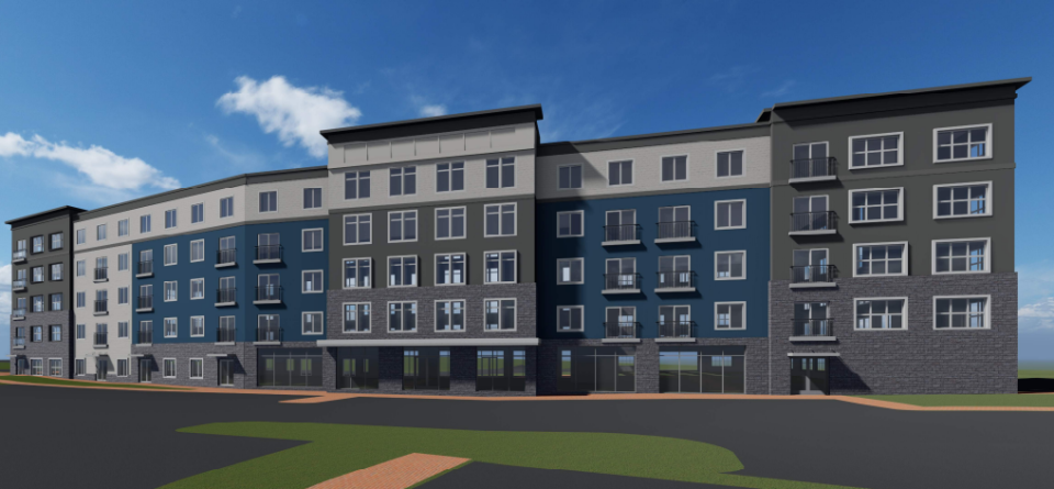 A107-unit apartment building has been approved as part of Two International Group's plan to demolish the existing Outlets at Kittery at 283 U.S. Route 1 and redevelop the site.