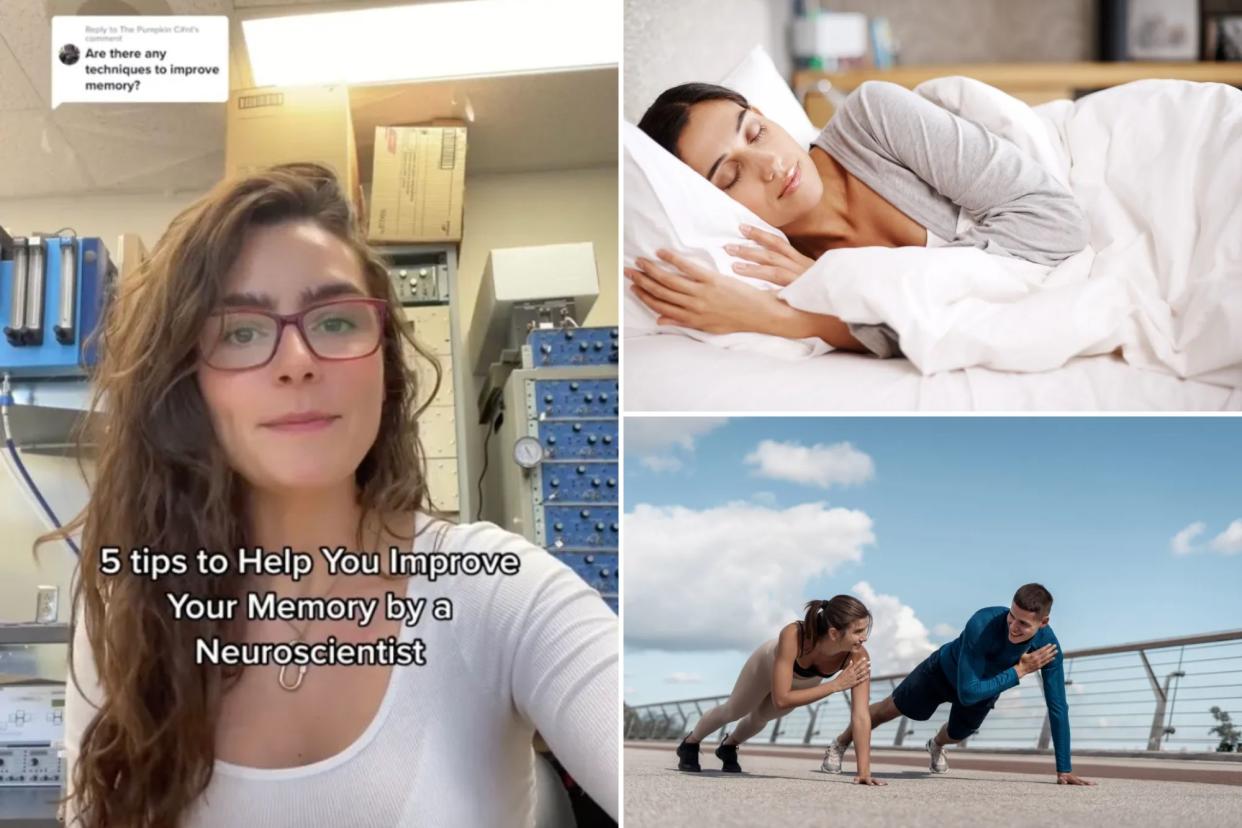 Neuroscientist's TikTok, woman sleeping and people exercising 