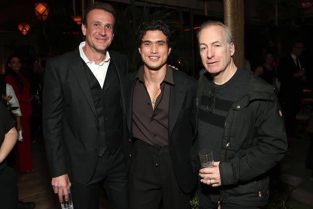 <p>John Salangsang/Shutterstock</p> Jason Segel, Charles Melton and Bob Odenkirk