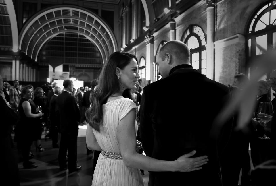 In this exclusive image released today on October 20, 2021 - Prince William, Duke of Cambridge and Catherine, Duchess of Cambridge are seen together backstage during the inaugural Earthshot Prize Awards 2021 at Alexandra Palace on October 17, 2021 in London, England. (Photo by Chris Jackson/Getty Images)