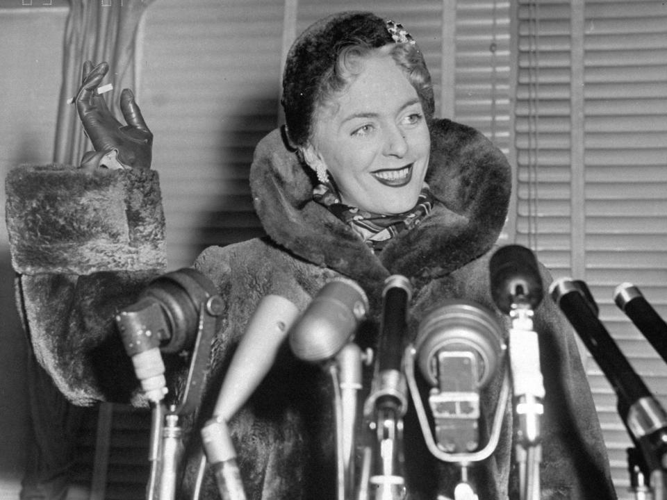 Christine Jorgensen arriving at Idlewild Airport, February 12, 1953.