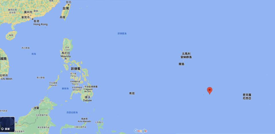 西太平洋島國密克羅尼西亞聯邦（Micronesia）地理位置。   圖：翻攝自Google Ma