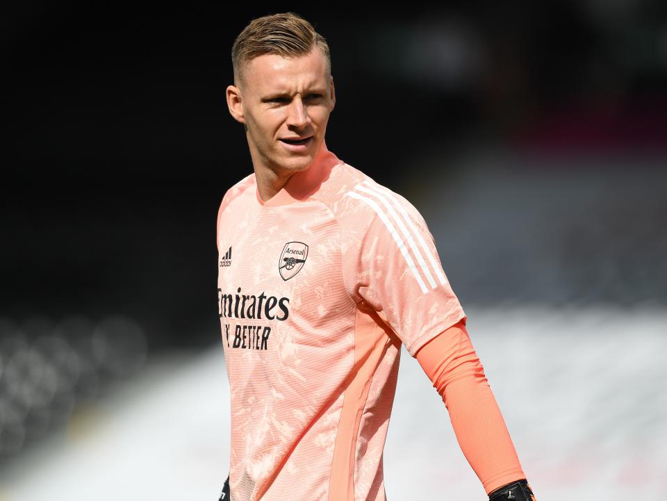 Bernd Leno is the Arsenal goalkeeper (Arsenal FC via Getty Images)