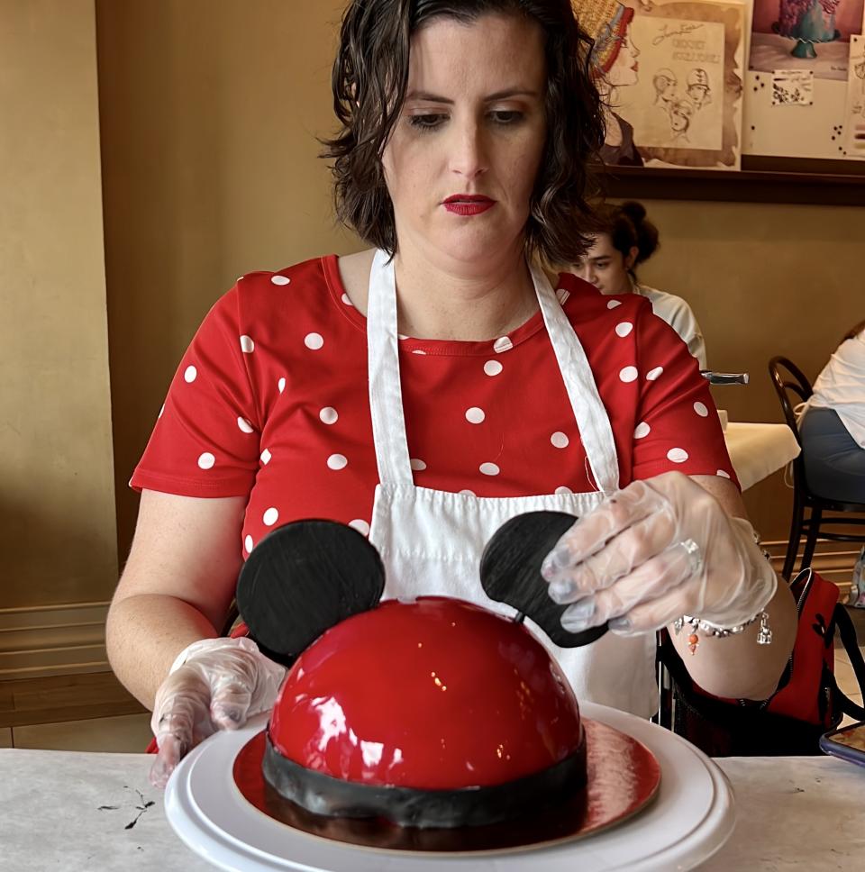 Creating a Mickey Mouse cake was more challenging than I expected, but I had fun learning the process. (Photo: Sarah Gilliland)