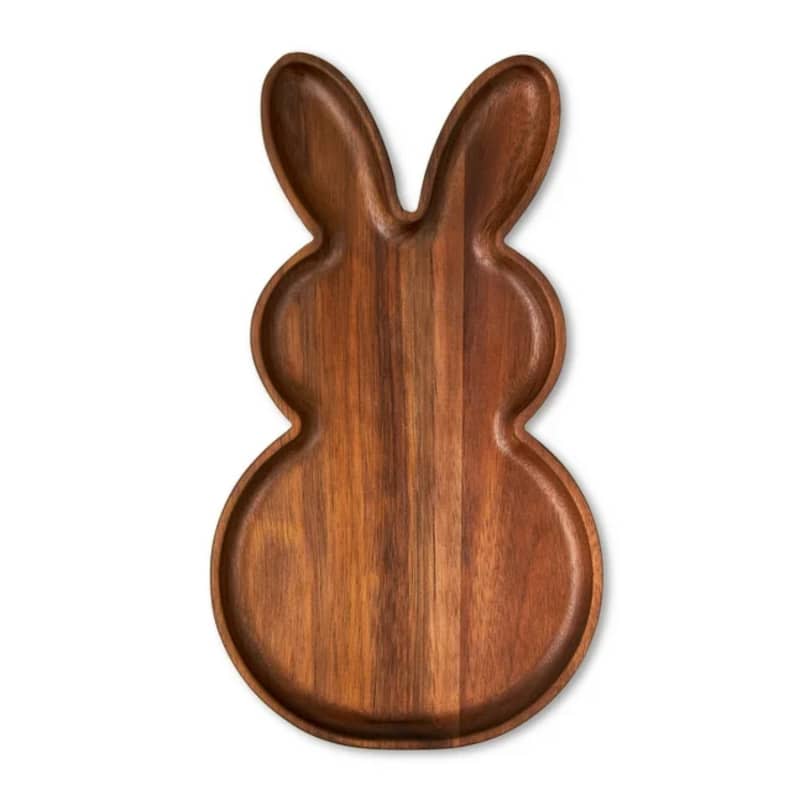 easter decoration wooden bunny tray