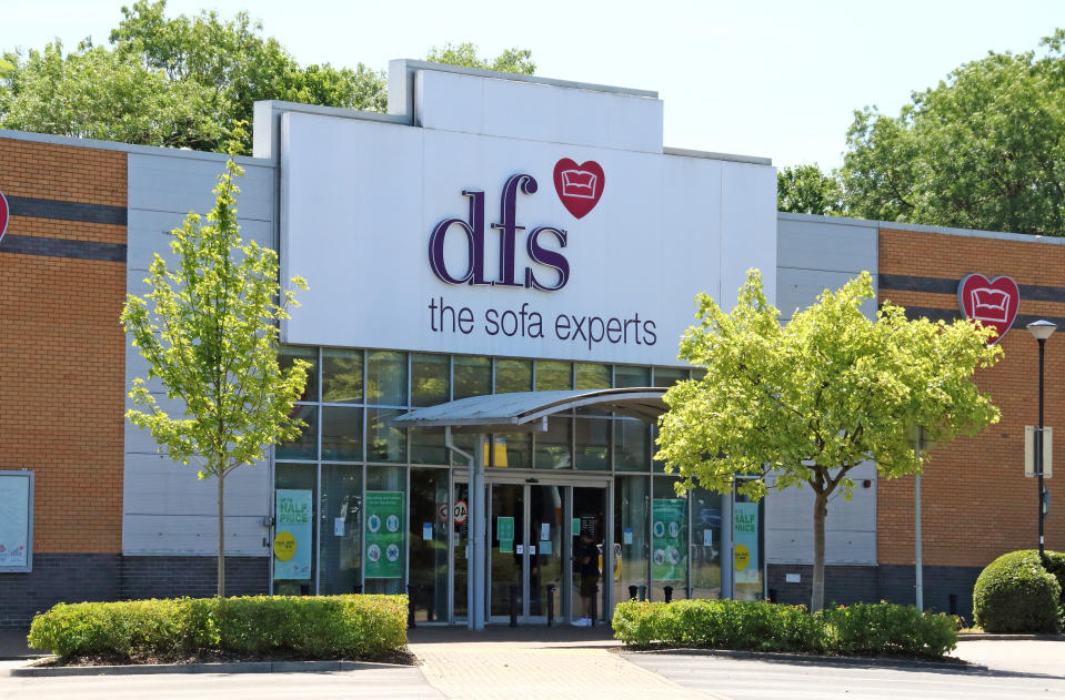 DFS Furniture and sofa store seen in London. Photo: Keith Mayhew/SOPA Images/LightRocket via Getty Images