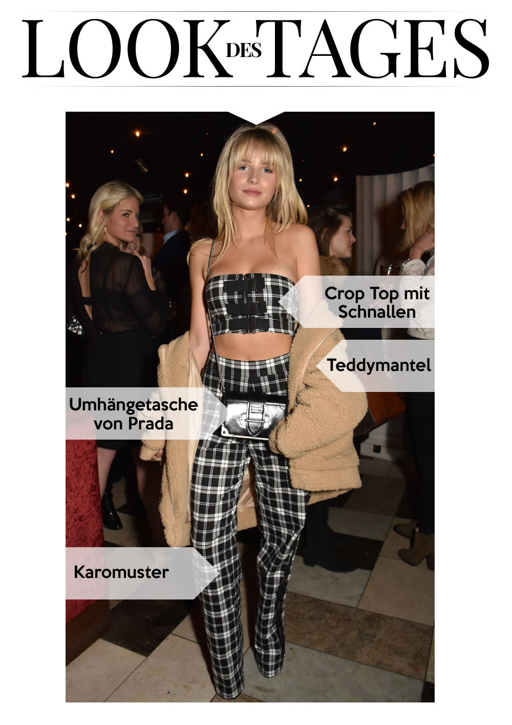 Lottie Moss trägt einen angesagten Karo-Zweiteiler. (Bild: Getty Images)