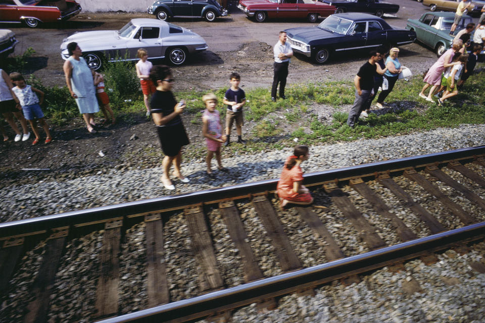 <p>Untitled from the series “RFK Funeral Train” 1968. (© Paul Fusco/Magnum Photos, courtesy of Danziger Gallery) </p>
