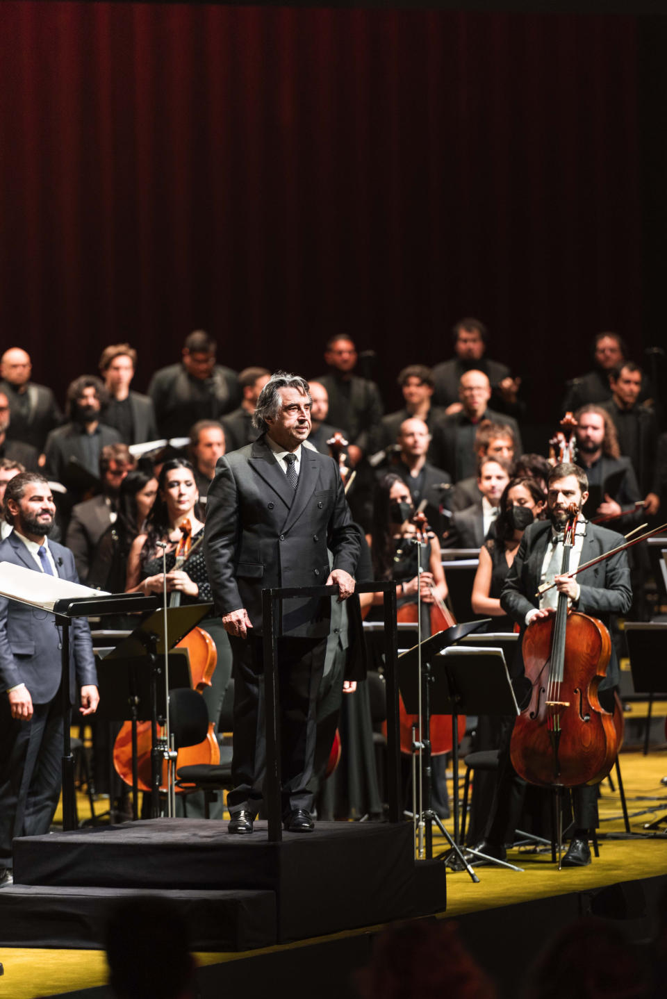 Riccardo Muti conducting “Nabucco” at Fondazione Prada. - Credit: Niccolo Quaresima/Courtesy of Fondazione Prada