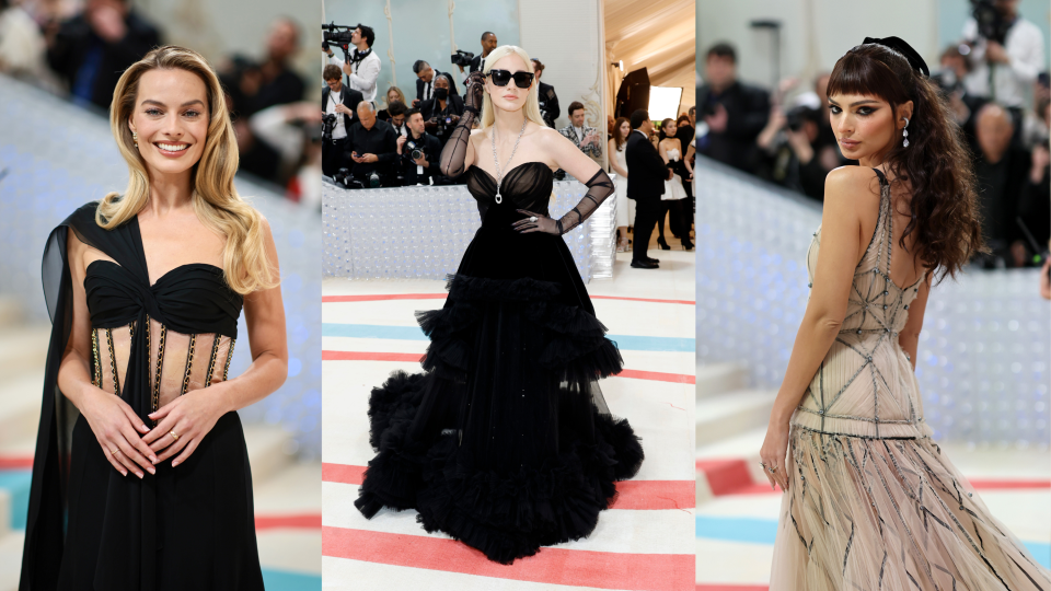 Superstars Margot Robbie, Jessica Chastain, and Emily Ratajkowski strapped into corset gowns at the 2023 Met Gala.