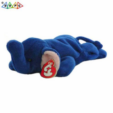 <p>Beanie Babies Price Guide</p> Royal blue Peanut the elephant