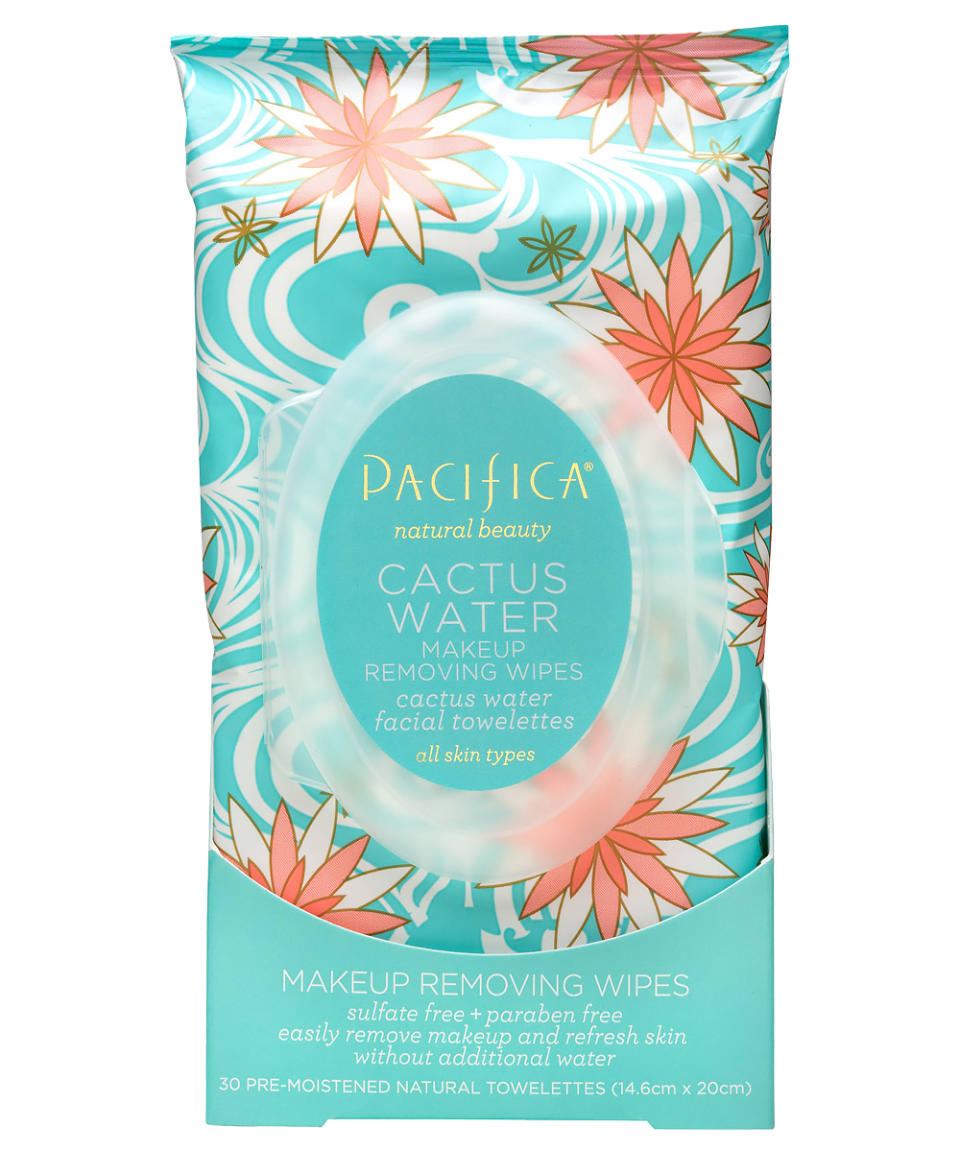 <p>If you're amongst the people brave enough to camp at Coachella, following your entire skincare routine while you're isn't exactly practical. Keep this pack of soothing cactus water-soaked makeup wipes on-hand to remove makeup and sweat after the last band has played.</p> <p>$6 | <a rel="nofollow noopener" href="http://www.target.com/p/pacifica-cactus-water-makeup-removing-wipes-30ct/-/A-51220518" target="_blank" data-ylk="slk:SHOP IT;elm:context_link;itc:0;sec:content-canvas" class="link ">SHOP IT</a></p>