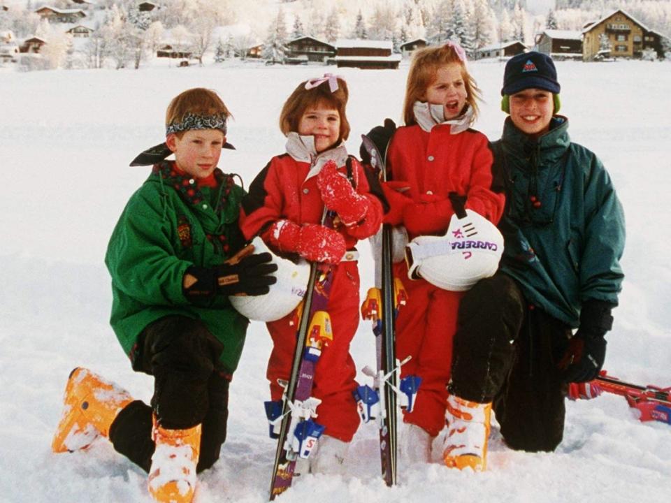 From left: Prince Harry, Princess Eugenie, Princess Beatrice, Prince William.