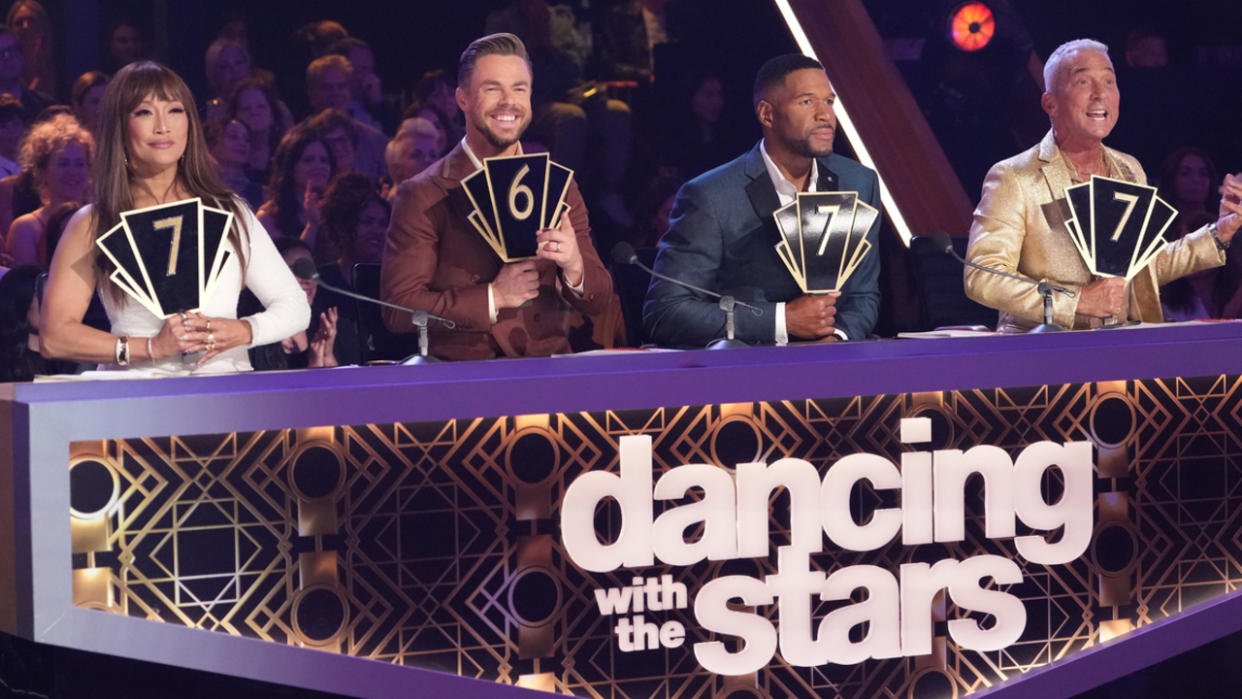  Dancing with the Stars Season 32 judges and guest judge Michael Strahan. 