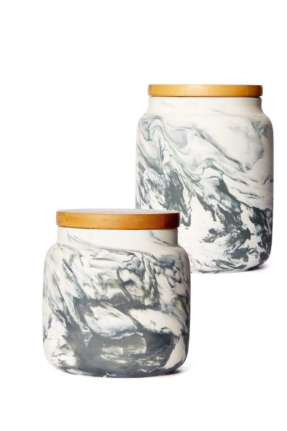 Marble Pattern Ceramic Storage Canister