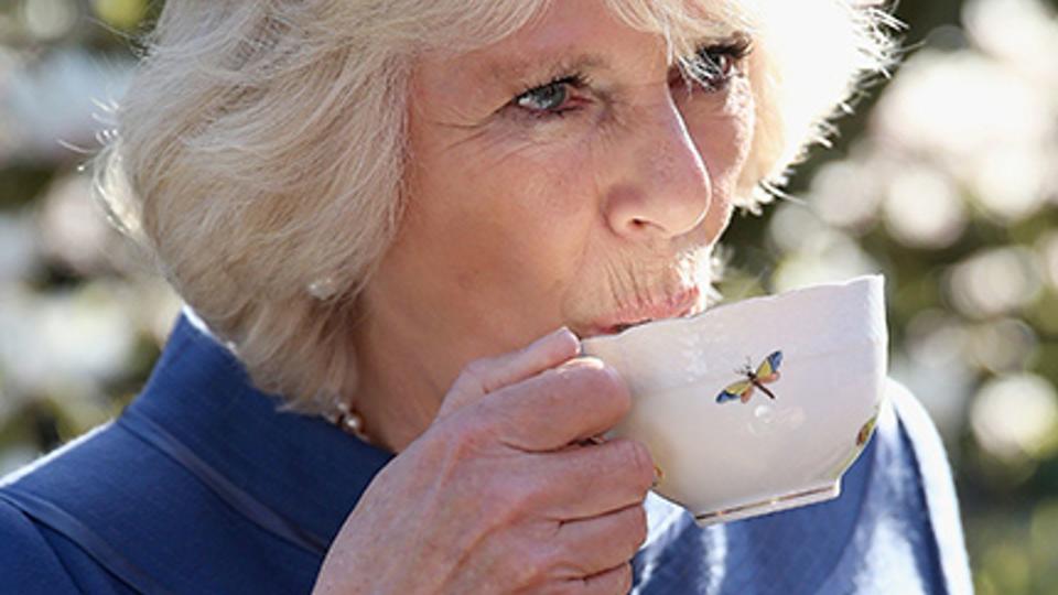 camilla drinking tea