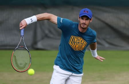 Britain Tennis - Wimbledon Preview - All England Lawn Tennis & Croquet Club, Wimbledon, England - 26/6/16 Great Britain's Andy Murray during practice Reuters / Paul Childs Livepic