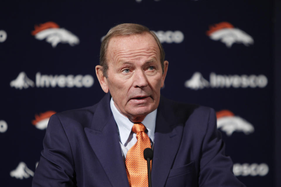 Broncos owner Pat Bowlen, shown in 2011, was named a contributor finalist by the Pro Football Hall of Fame. (AP)