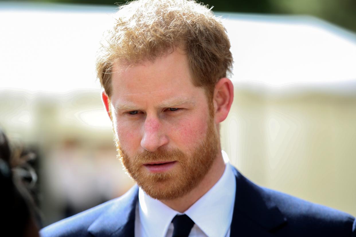 Britain's Prince Harry, Duke of Sussex attends a garden party to celebrate the 70th anniversary of the Commonwealth at Marlborough House in London, on June 14, 2019. (Photo by Chris Jackson / POOL / AFP)        (Photo credit should read CHRIS JACKSON/AFP/Getty Images)