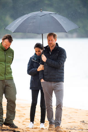 Britain's Prince Harry and Meghan, Duchess of Sussex visit Abel Tasman National Park, which sits at the north-Eastern tip of the South Island, New Zealand to visit some of the conservation initiatives managed by the Department of Conservation, October 29, 2018. Paul Edwards/Pool via REUTERS