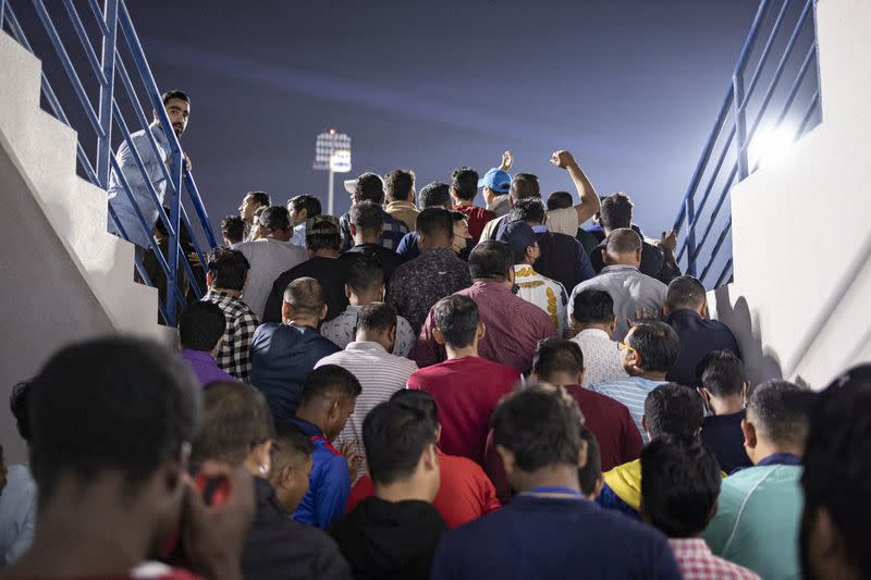 FIFA World Cup Qatar 2022 - Migrant workers watch Qatar v Ecuador