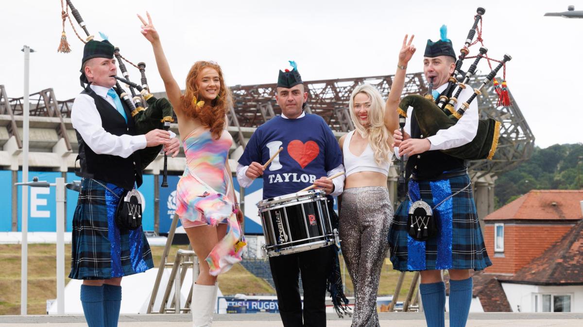 Taylor Swift welcomed to Scotland with bagpipe rendition of hit Love Story