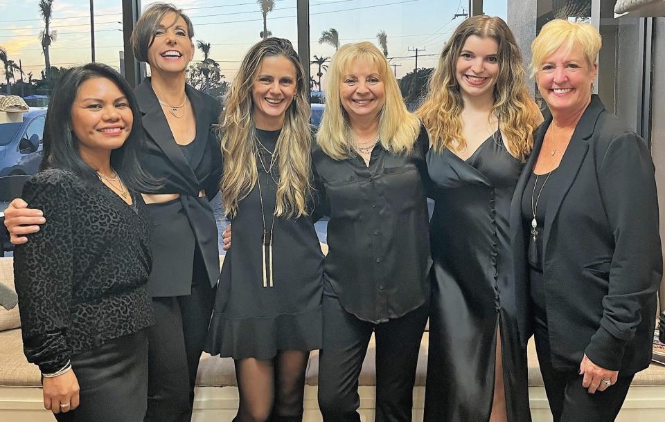 Jennifer and her staff at her 40th year celebration:  Maria Gervacio, Jennifer Williams, Teuta Sinani, Cindy Call, Molly Kopinsky and Laurie Czaika
