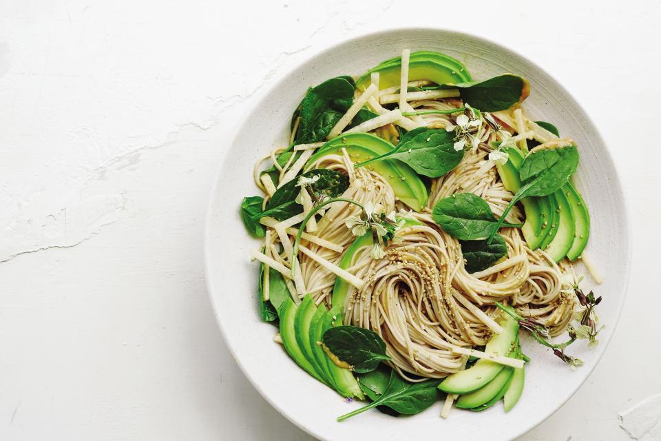 Spicy Tahini and Avocado Soba