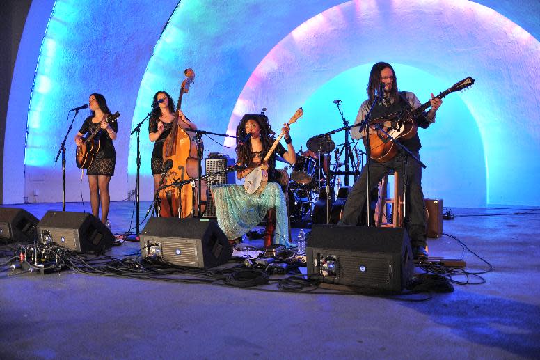 This May 19, 2012 photo provided by the Levitt Shell shows The Wandering at a concert at the Levitt Shell in Memphis. The Levitt Shell’s free concerts and films are among a number of free things to do in and around Memphis. (AP Photo/Levitt Shell, Andrea Zucker)