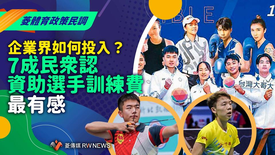 菱體育政策民調11／企業界如何投入？　7成民眾認資助選手訓練費最有感