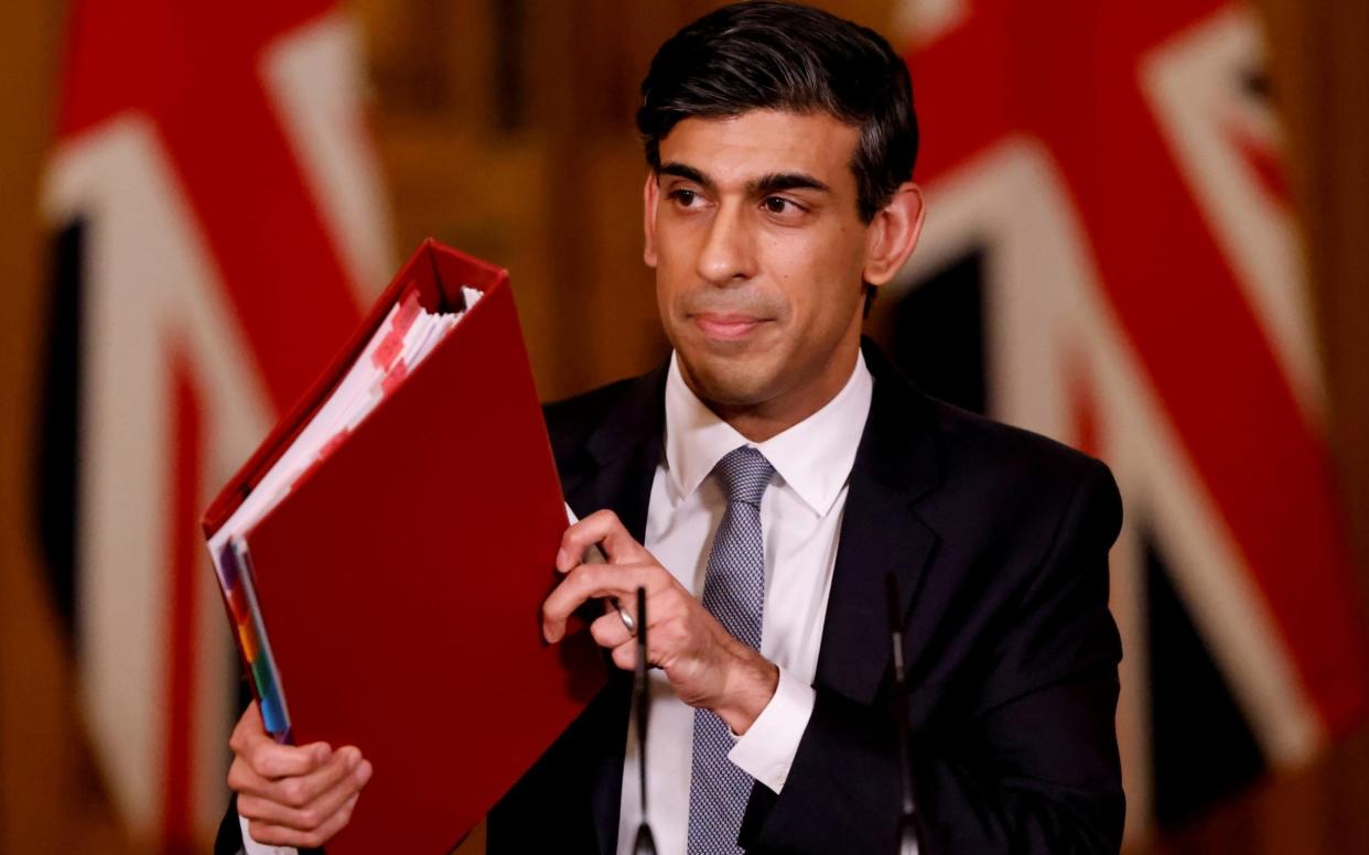 Rishi Sunak hosts a press conference in Downing Street - Tolha Akmen/Reuters