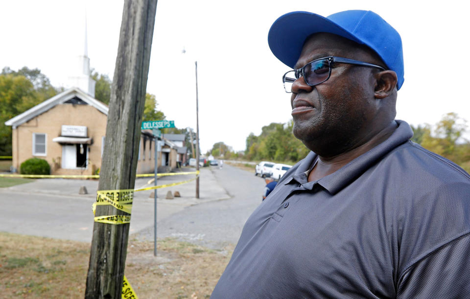 Bishop Clarence Green stands outside