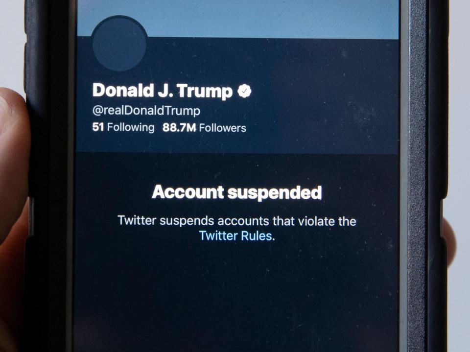 Donald Trump is banned from Twitter (EPA-EFE)