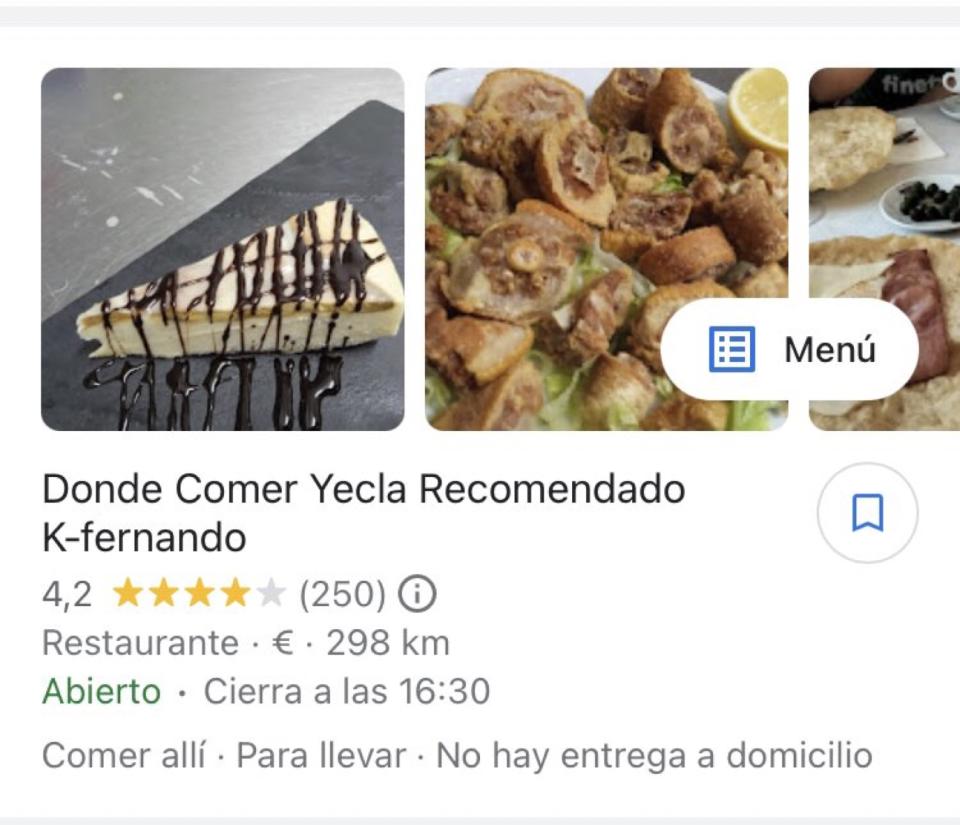 Un restaurante en Murcia, España, modifica su nombre en Google Maps para atraer más clientes y se hace viral.