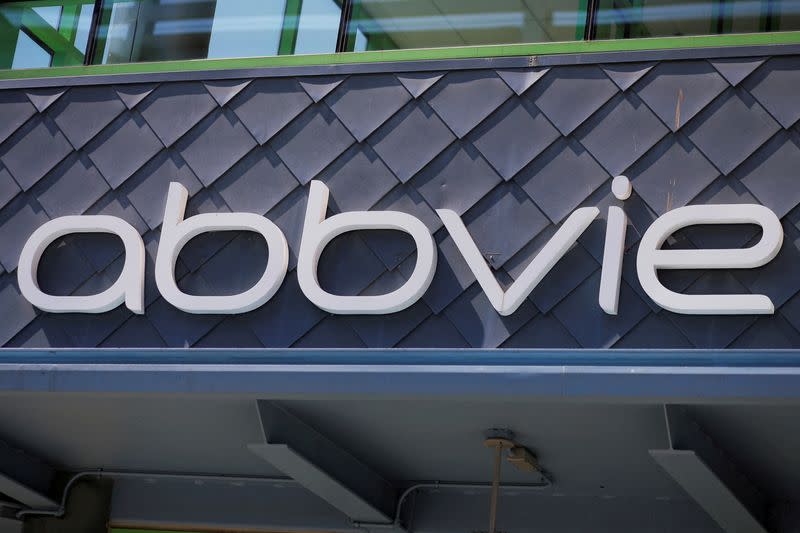 FILE PHOTO: A sign stands outside a Abbvie facility in Cambridge