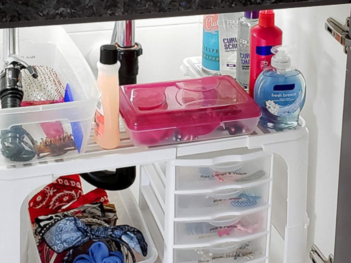 This Shopper-Loved Tiered Under-Sink Organizer Is 30% Off at