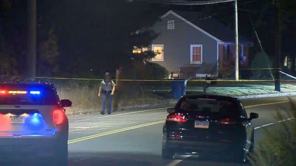 PHOTO: Law enforcement on the scene in Bristol, Conn., in the early hours of Oct. 13, 2022, after two officers were shot and killed during a domestic violence call. (WTNH)